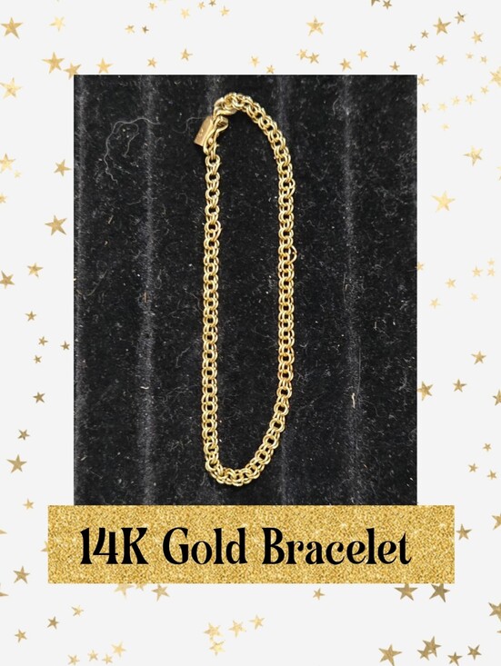 Jewelry - 14K Gold Rope Chain Bracelet - Gold
